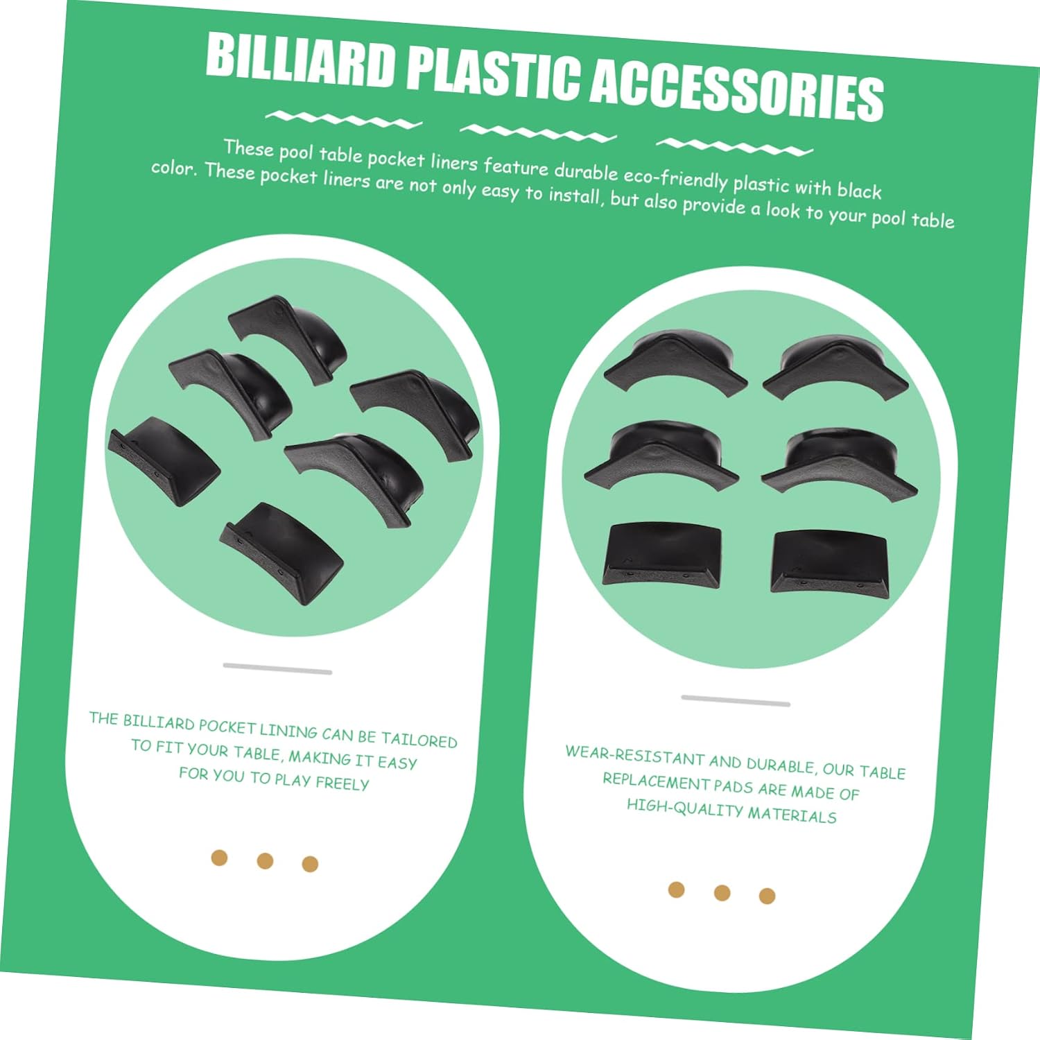 Toddmomy Billiard Accessories Pool Table Accessory Replacement Accessories for Billiard Table Pool Table Sides
