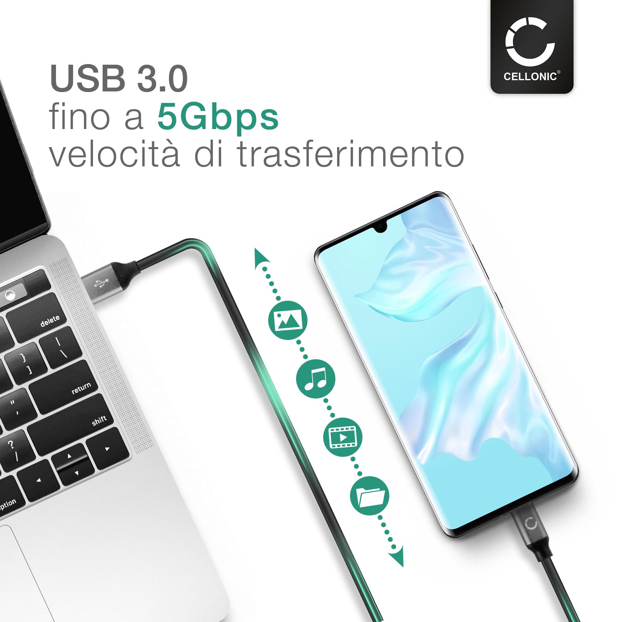 CELLONIC Cavo USB del tipo USB C Type C compatibile con Blackview A9 Pro / P6 / P2