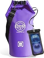 Vista 17 de STOVER 5/10/25/30/40/55L Waterproof Dry Bag- Roll-Top Backpack w/Phone Case- Kayaking, Hiking, Camping, Boating- Men/Women