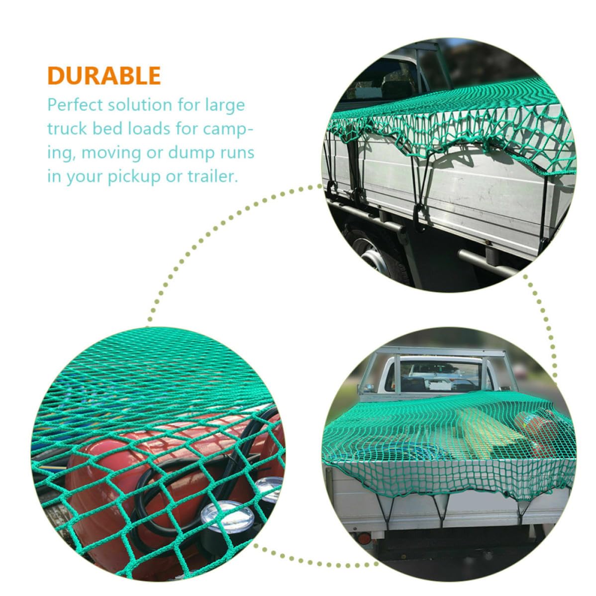 Garneck Nylon Ladungsnetz mit Haken Up, Robustes Ladeflächen für Pick