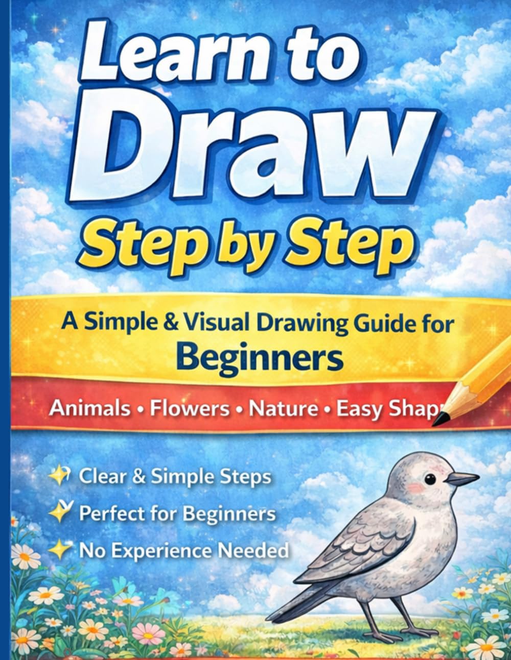 Learn to Draw Step by Step: A Simple & Visual Drawing Guide for Beginners – Learn to Draw Animals, Flowers & Nature Using Easy Shapes