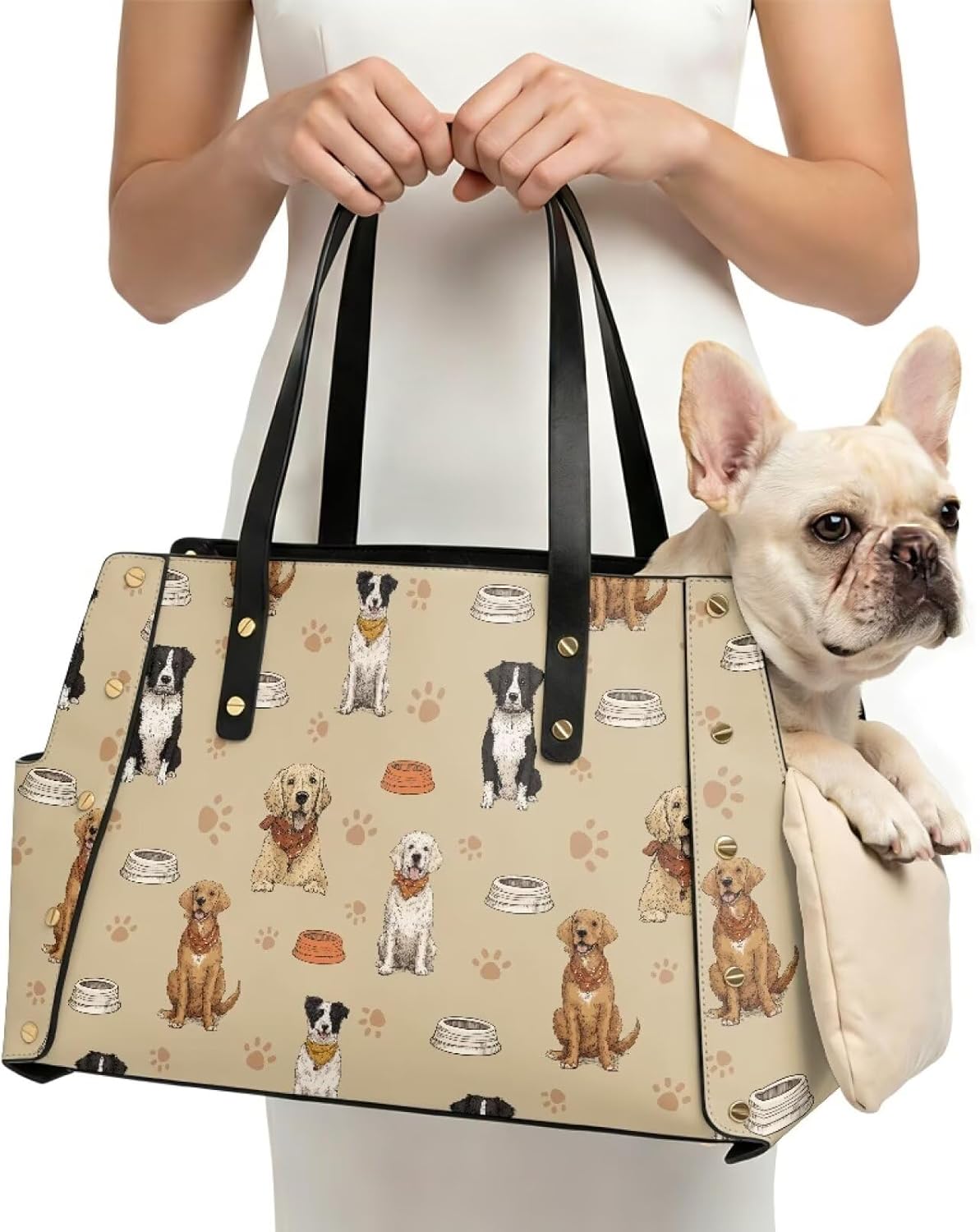 Dog Dog Purse Carrier Fashion Lightweight Small Pet Carrier Soft Sided Dog Shoulder Bag Comfortable Puppy Carrier for Small Dogs Cats Rabbit Daily Use