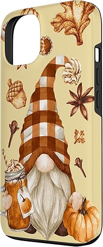 Miniatura 2 de iPhone 13 Gnomo de Acción de Gracias ama otoño Yall patrón y calabaza especias caso