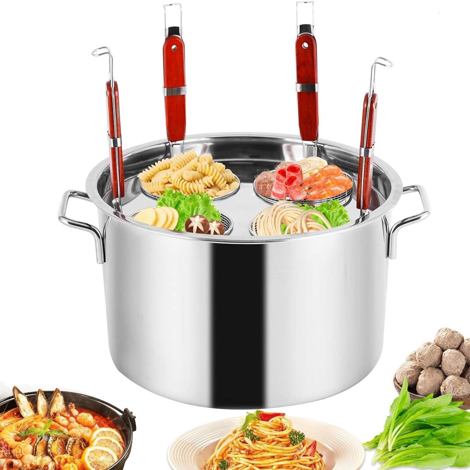 Ensemble pour cuiseur à pâtes passoire à mailles fines cuisine