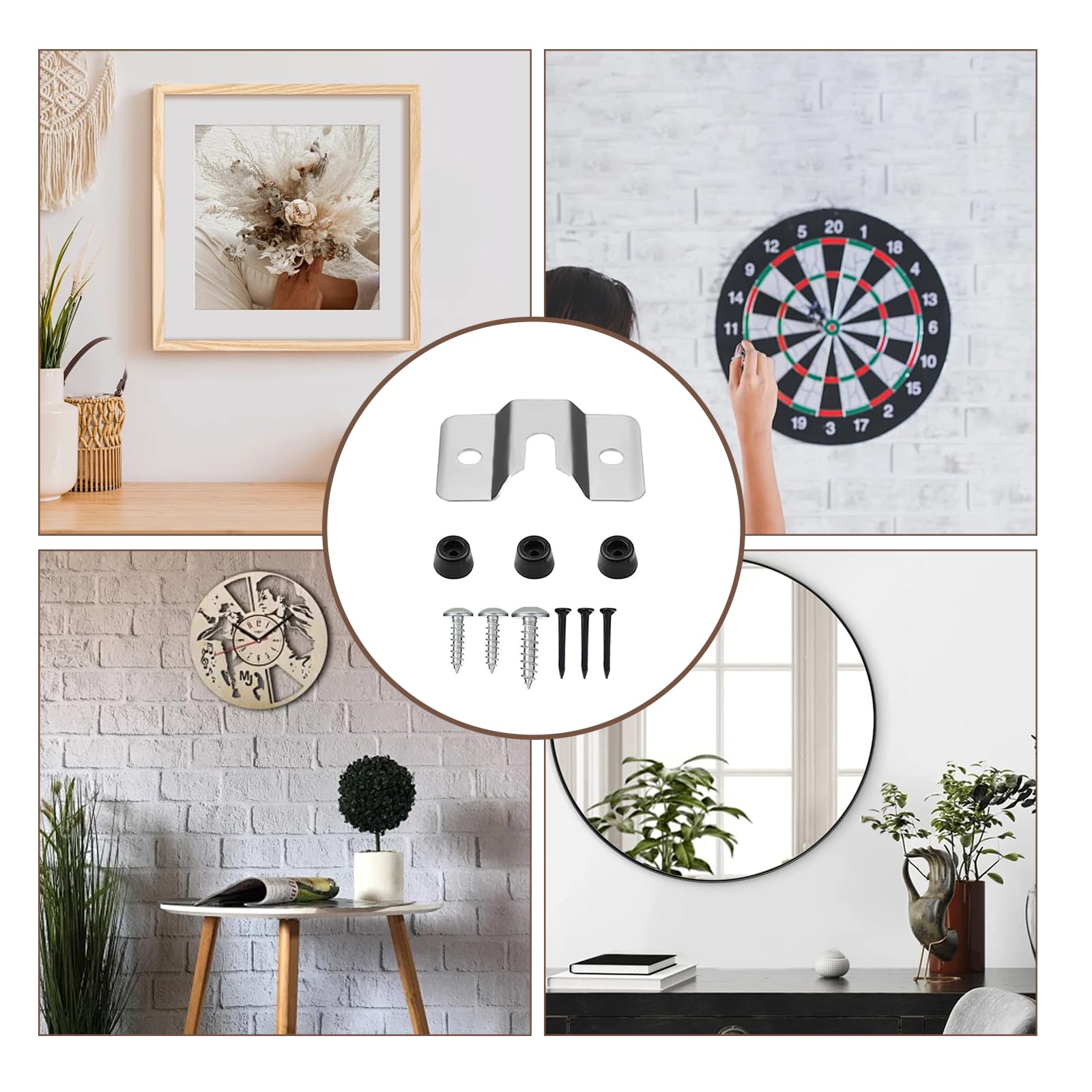 Dartscheibe Halterung für Steeldart Boards - Tragbare Wand Aufhängen Set für Dartboards