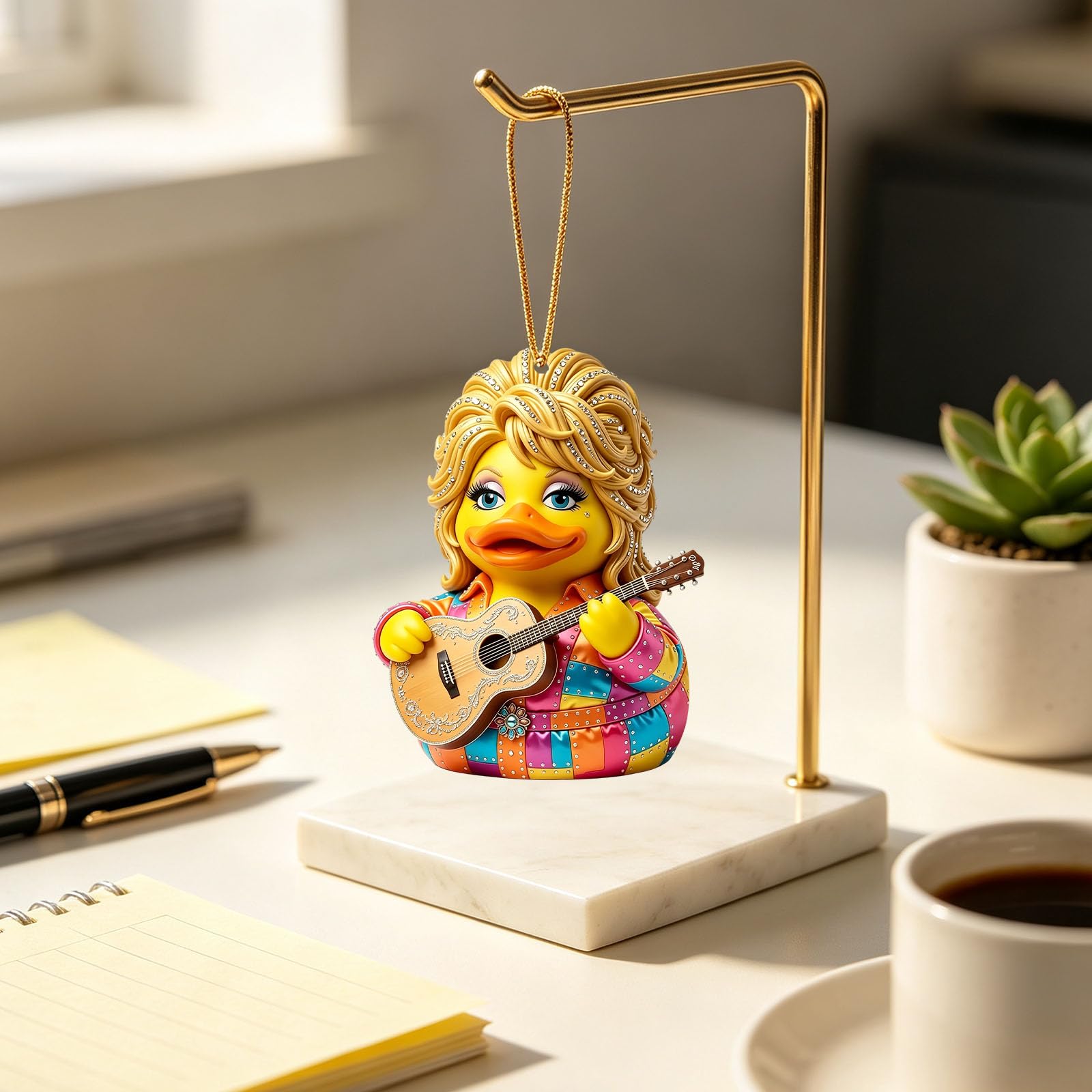 2D Parton Memorial Duck, Dolly Memorial Duck Acrylic Hanging, #C