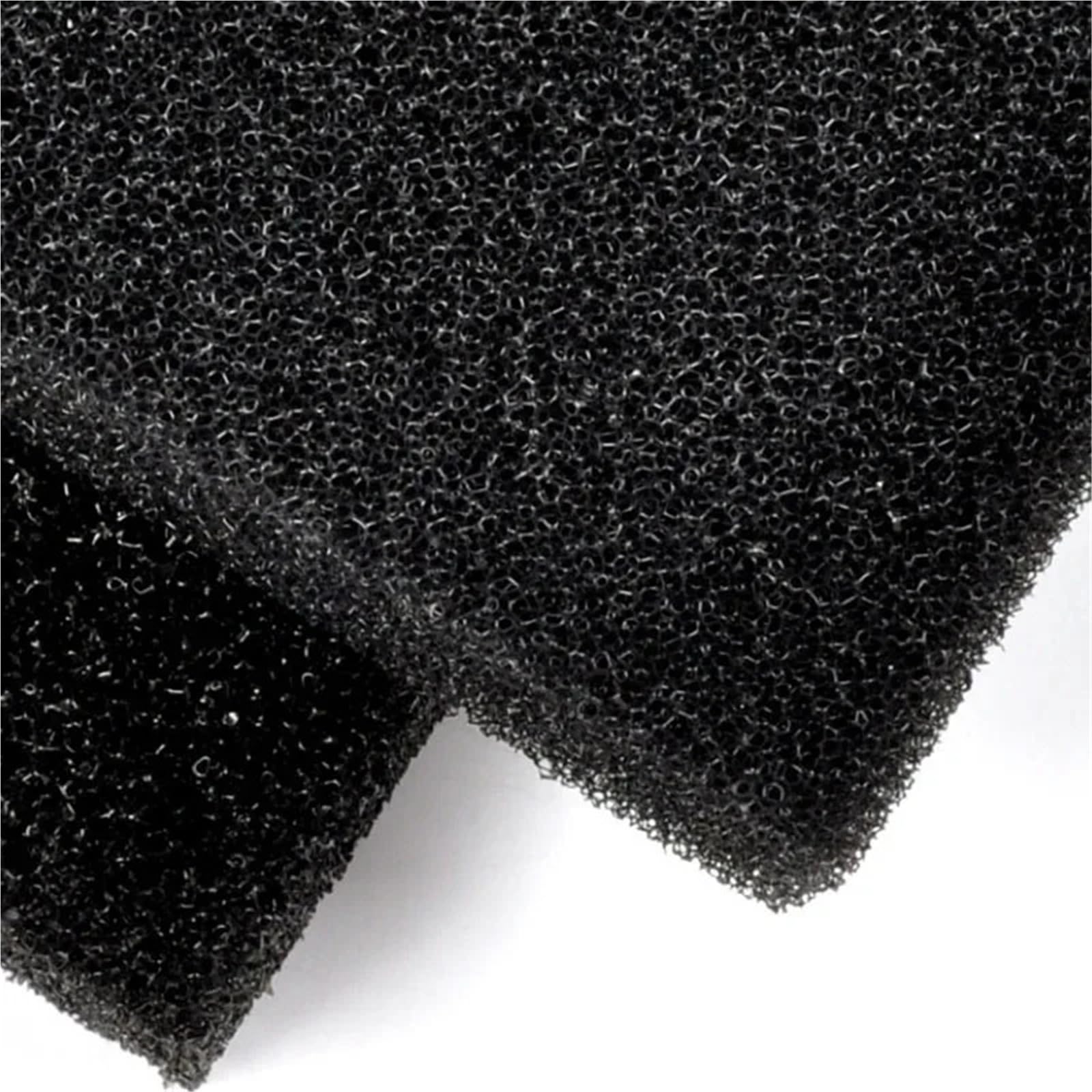 Esponja de algodón bioquímico de grandes dimensiones, filtro para acuario, estanque para peces, almohadilla de espuma negra, soporte biológico recortable (100 x 100 x 2 cm, 25 PPI)