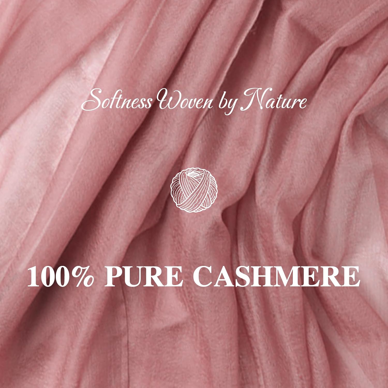 Luxury 100% Cashmere Shawl Wraps for Women, 91''x40'' Featherlight Pashmina Scarf, Travel Wrap for All Seasons - Image 5