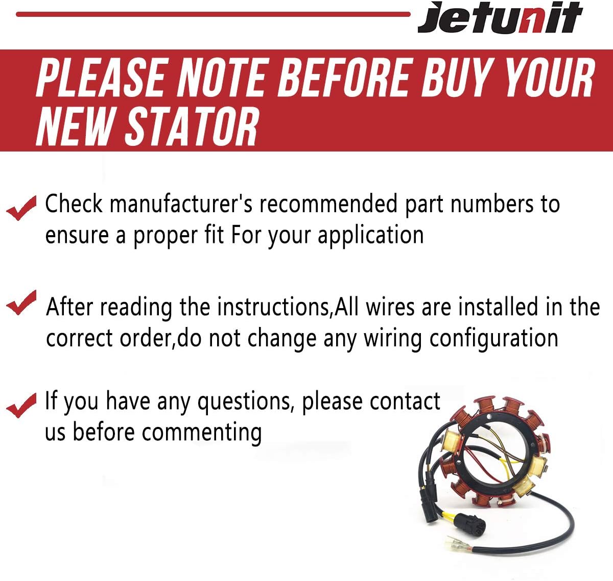 Stator For Johnson Evinrude 173-4643 584643 Outboard 185 200 225 250 300 HP 763779 18-5862 18-5877 1993-2001 35-Amp 2-Stroke 6/8-Cylinder