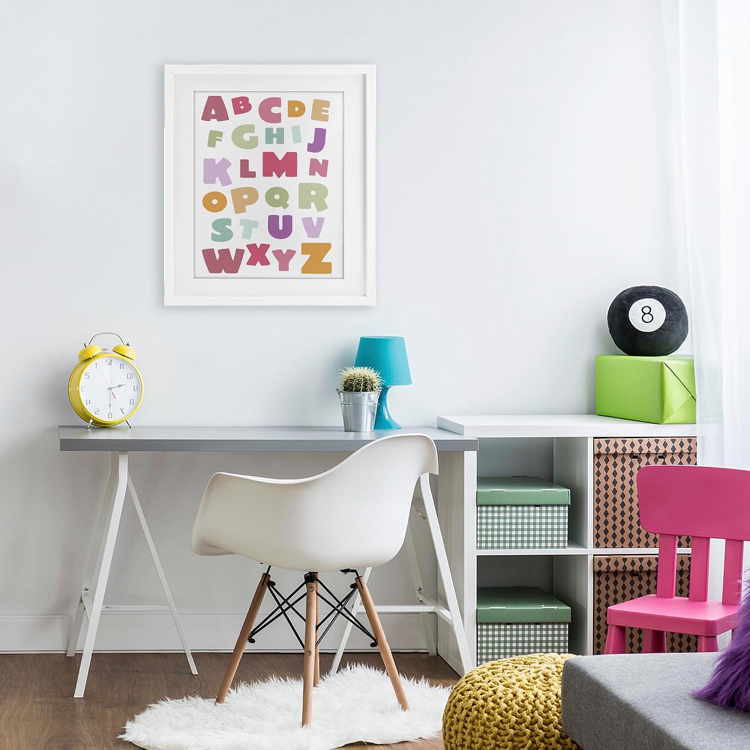 'Muted Alphabet Letters'| Framed Print Under Glass