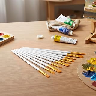 20 Pcs Paint Brushes-Watercolor Painting Brush,Acrylic Paint Detail Flat Brushes for Artists Adults Studio Craft Gouache