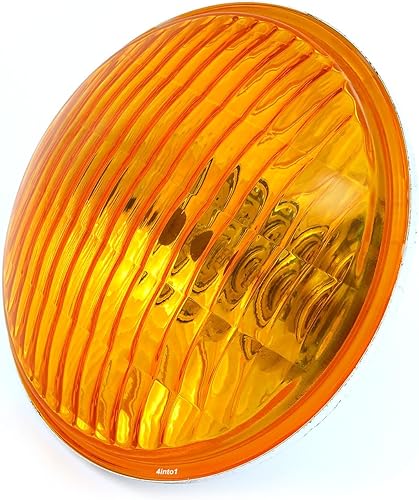 4into1 5.75 "5 34 pulgadas halógeno H4 redondo ámbar faro cristal 6055 bajoalto haz retro stock motocicleta vintage Cafe Racer Bobber Chopper