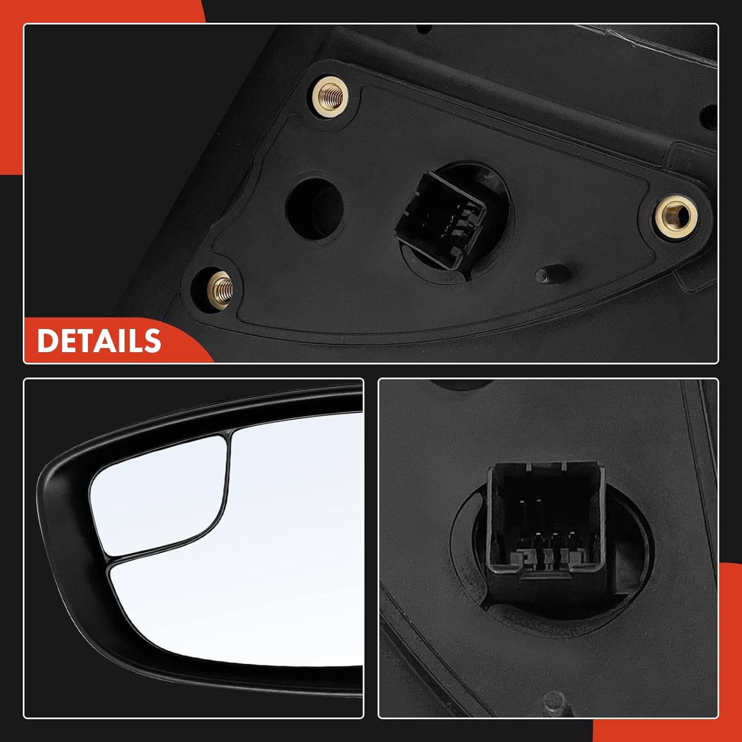 A-Premium Driver Side Power Door Mirror - Compatible with Hyundai Accent 2014 2015 2016 2017 - Heated Manual Folding Black Outside Rear View Mirror - Replace# 876101R910