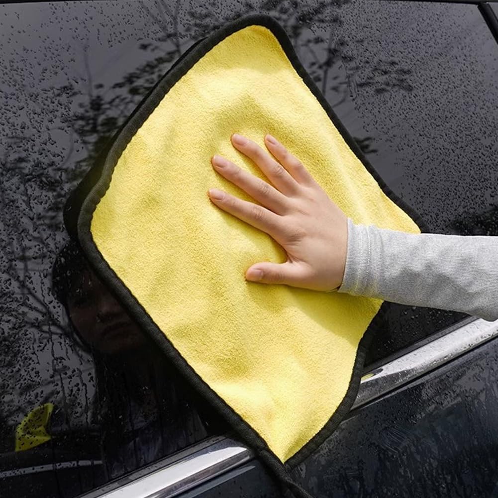 Photo 1 of 1PC Ultra Soft Quick Drying Microfiber Towel, Thick & Highly Absorbent Car Towels for Auto Detailing, Polishing, Waxing and Dusting? - 11.82 x 11.82 in/Yellow