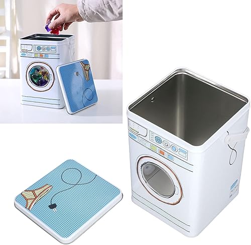 Miniatura 7 de Lavadora de gran capacidad para modelado de detergente en polvo con ventana de perspectiva, caja de almacenamiento multifuncional para aperitivos