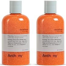 Anthony Facial Scrub, 8 Fl Oz, Contains Aloe Vera, Sand, Algae, Chamomile, Vitamin C, Soothes, Protects, Refreshes and Removes Dead Skin Cells 2 pack