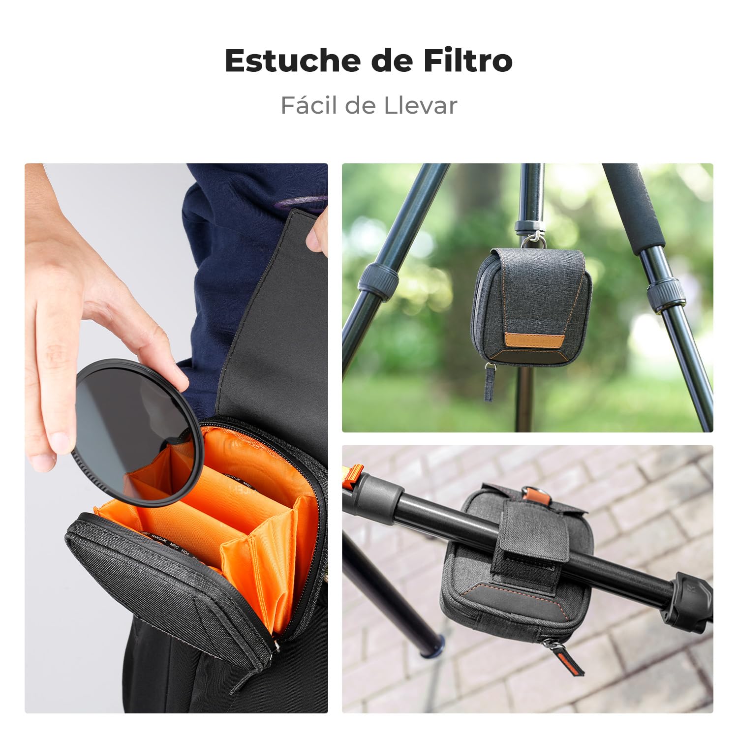 K&F CONCEPT Nano-Xcel ND Filtros Kit, 55mm Filtro ND4 + ND8 + ND64 + ND 1000 Densidad Neutral 28 Capas Nano Revestimiento con Estuche
