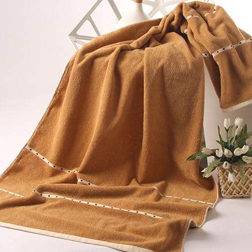 HiiBaby 4320 Unisex BrownBeige Bathroom Bath Towels Large Size Washcloth 180cm×80cm 100 Cotton First Class Product Well Water-Absorbing Sweat