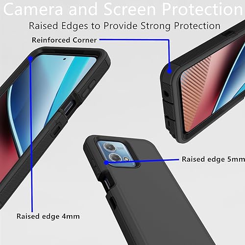 Miniatura 4 de Funda protectora resistente para Motorola Moto G Stylus 4G 2023, a prueba de polvo, a prueba de golpes, 3 en 1, funda resistente para Moto G Stylus