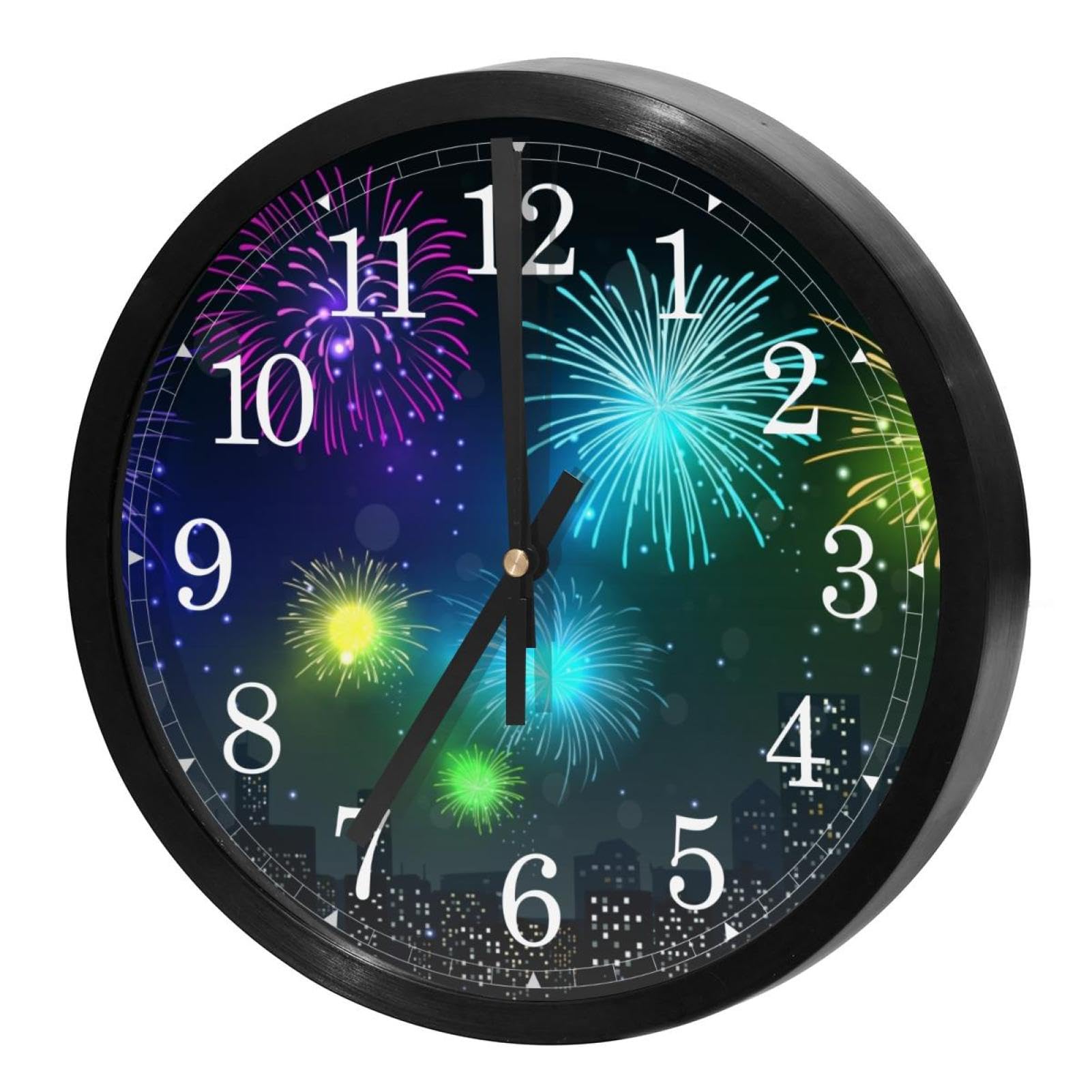Horloge murale ronde décorative feu d'artifice pour sublimer votre cuisine moderne