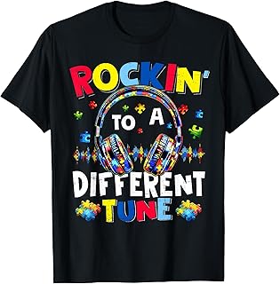 Rockin' To A Different Tune Autistic Autism Gamer Boys T-Shirt