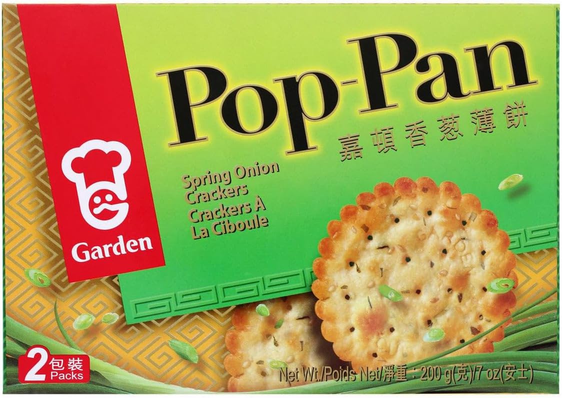 Garden Pop-pan Spring Onion Crackers 8 Oz (Pack of 2)