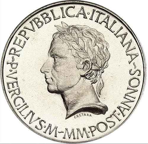 1981 R Silver 500 Lira Italy Coin. Celebrating Virgil One Of Greatest Roman Latin Poets. 500 Lira Graded By Seller Circulated Condition