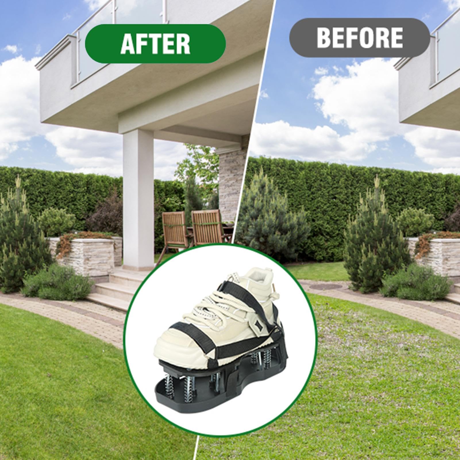 Grass Aerator, chaussures d'aération pour pelouse Aérateur de sol avec un
