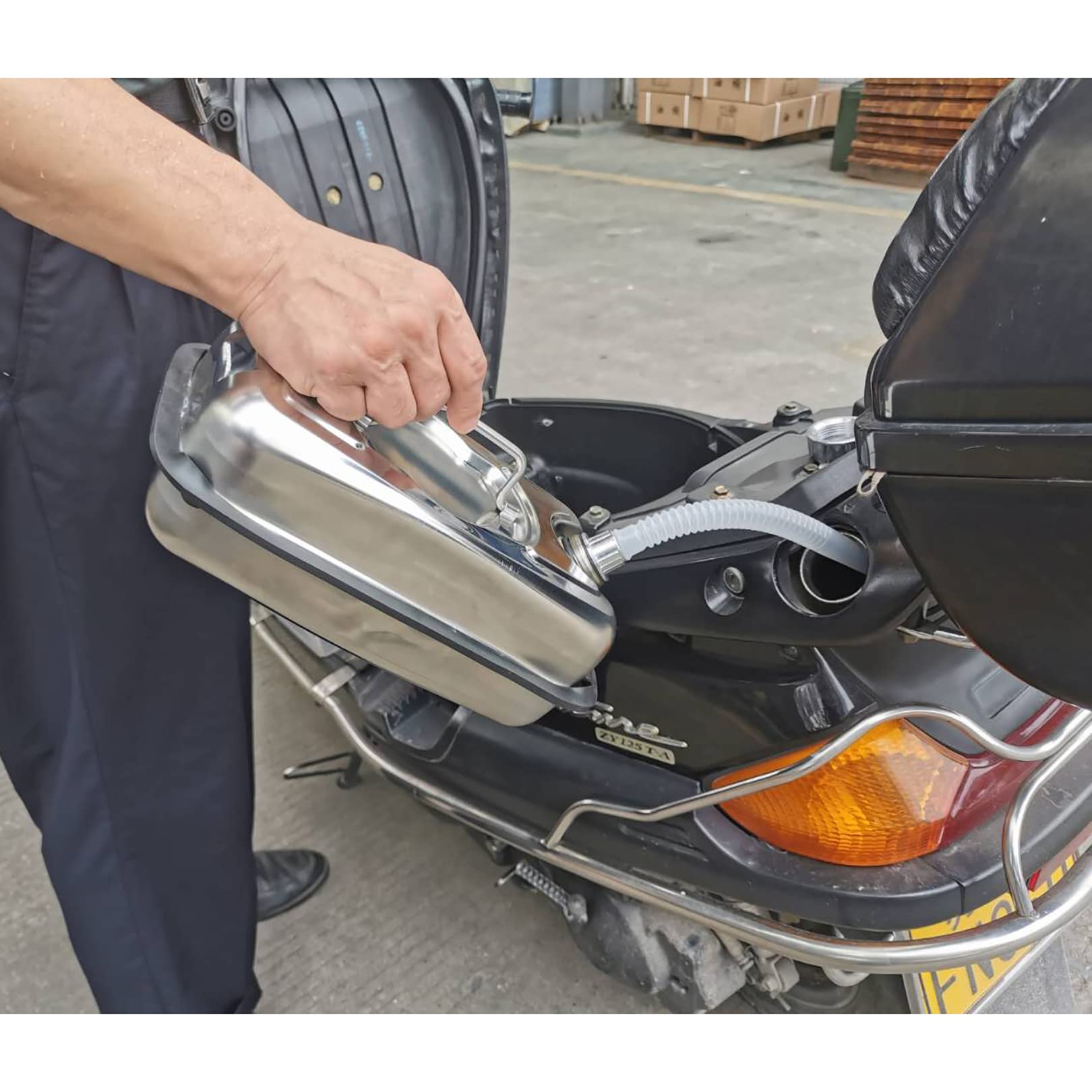 Tanica di tanica Orizzontale in Metallo Laminato a Freddo in lamiera d'Acciaio Portatile Serbatoio di Benzina Addensato per Lo stoccaggio di Carburante Benzina Diesel Oil Container