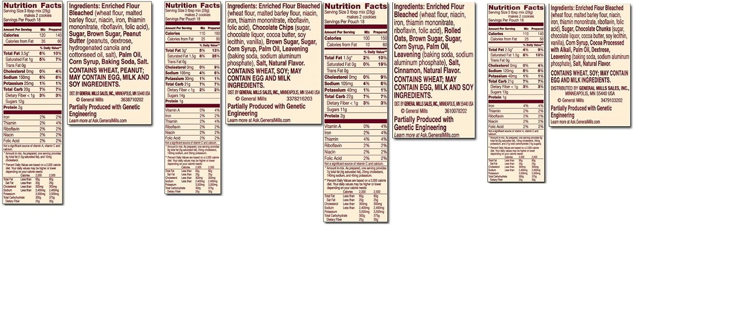 Betty Crocker Cookie Mix Variety Bundle, 17.5 oz each, 4pk