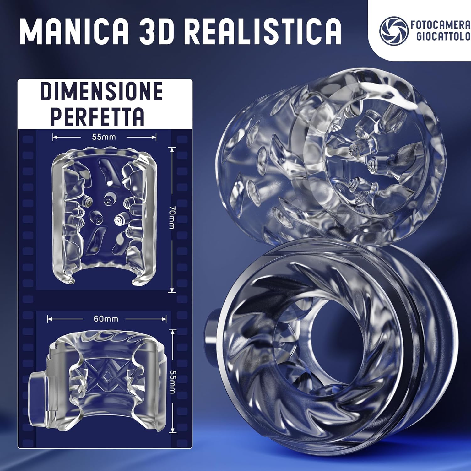 Masturbtore per Uomini Sex Toys, Masturbatore Maschile Automatico con 7 funzioni telescopiche e rotanti 7 modalità di vibrazione, Masturbatori Sex Toysper per Uomini, Nero