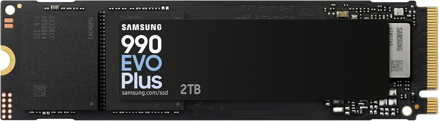 MZ-V9S2T0BW 990 EVO Plus SSD Internal 2TB PCIe Gen 4.0 x4 / 5.0 x2 NVMe 2.0 Memory Designed for Professional and Casual Gamers PC Compatible