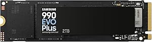Samsung 990 EVO Plus, 2TB, PCIe 4.0 x4 / 5.0 x2, NVMe2.0 (up to 7250 MB/s), NVMe M.2 (2280), Internal Solid State Drive (SSD), MZ-V9S2T0BW