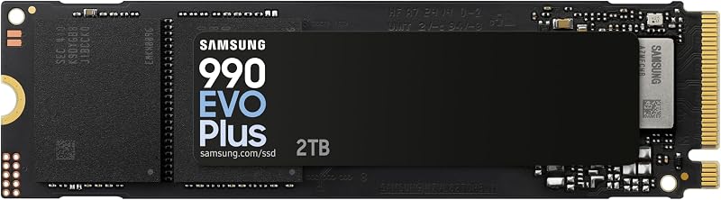 MZ-V9S2T0BW 990 EVO Plus SSD Internal 2TB PCIe Gen 4.0 x4 / 5.0 x2 NVMe 2.0 Memory Designed for Professional and Casual Gamers PC Compatible