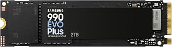 Samsung MZ-V9S2T0BW 990 EVO Plus SSD Internal 2TB PCIe Gen 4.0 x4 / 5.0 x2 NVMe 2.0 Memory for Professional and Casual Gamers PC