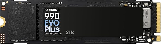 SAMSUNG 990 EVO Plus 2TB up to 7,250MB/s PCIe 4.0 x4/ 5.0 x2 NVMe M.2(2280) Internal Hard Drive (SSD) (MZ-V9S2T0BW)