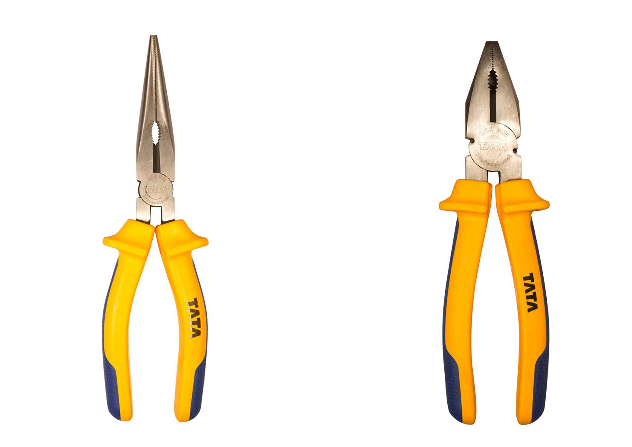 Tata Agrico Pliers Combo Pack for Home (Long Nose Plier- 8" & Combination Plier- 8")