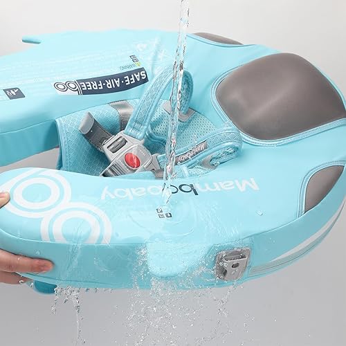 Miniatura 4 de Flotador para bebé con dosel no inflable Mambobaby Flotador para piscina, protección solar, flotador de natación para bebé, añade cola, evita