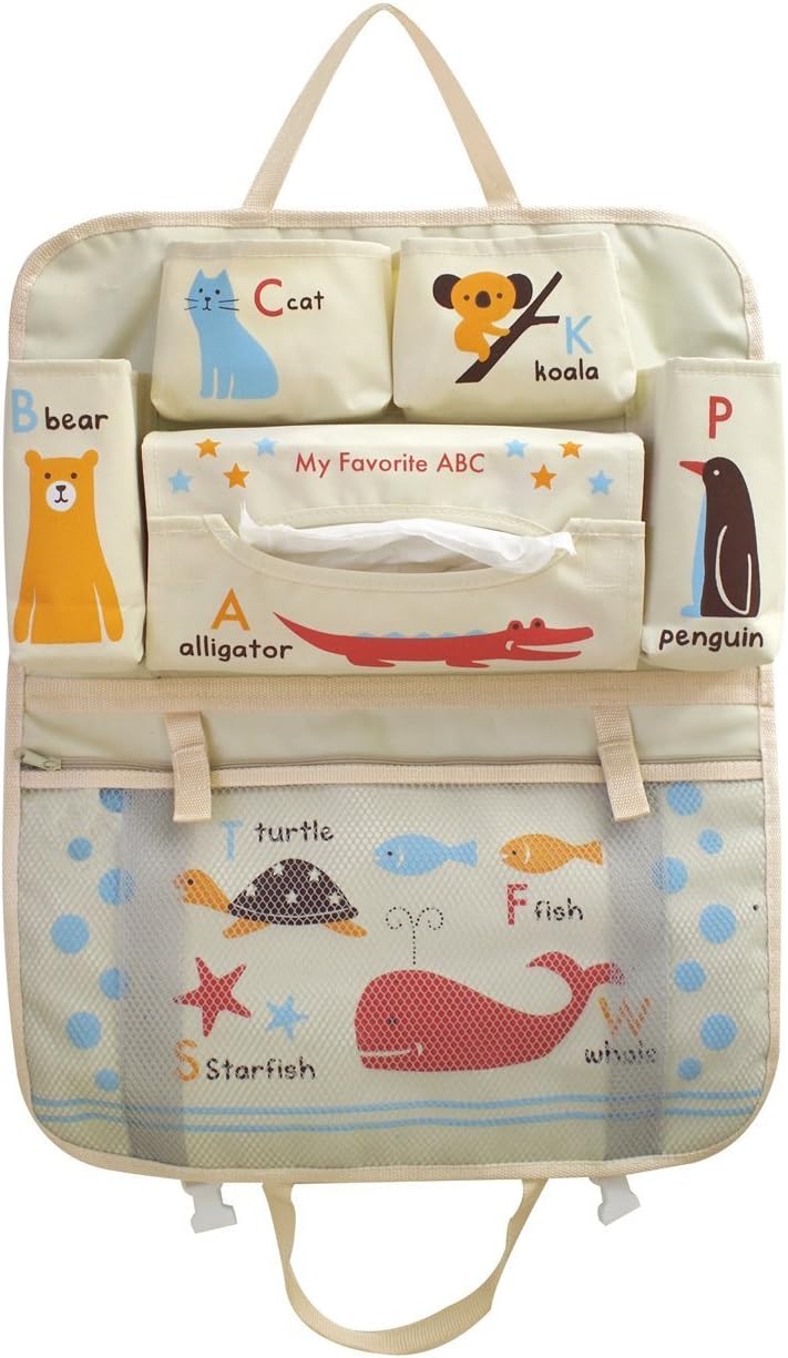 Alnair ドライブポケット 選べる絵柄 車 収納 収納ボックス ポケット 84 以上節約 おしゃれ シートポケット Abc かわいい ティッシュ 折りたたみ 軽自動車