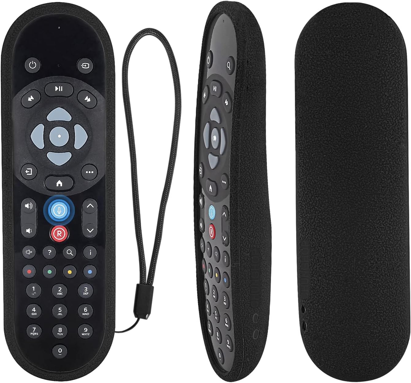 YiBiChinProtective Remote Case ONLY for Sky Q 2020 Bluetooth Voice Remote Control EC201/EC202, Silicone Remote Cover Shockproof Anti-Slip - Black (Please Confirm the Compatibility Through Figure 2)