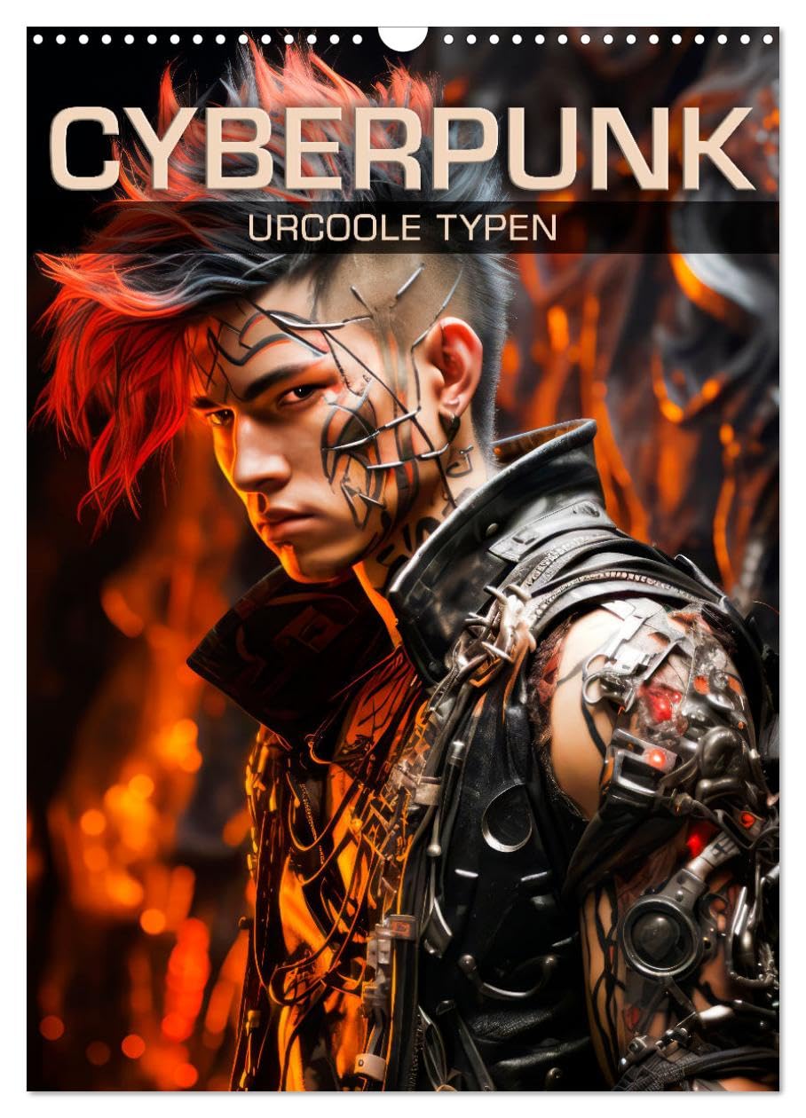 CYBERPUNK Urcoole types UK-Version (Wall Calendar 2026 DIN A3 Portrait), CALVENDO 12 Month Wall Calendar โ image 1