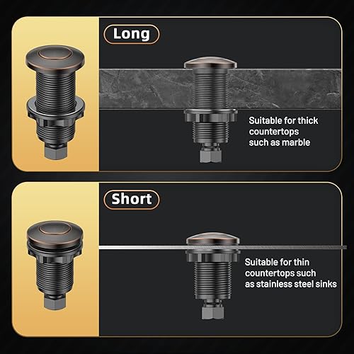 Miniatura 7 de Kit de interruptor de aire de eliminación de basura, profesional, con certificación UL, botón inalámbrico para eliminación de basura, acero