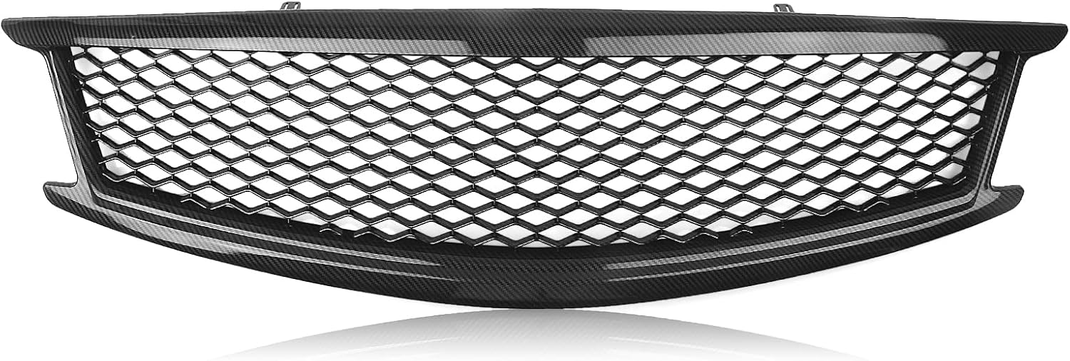 Front Car Bumper Grille Grill for Infiniti G37 G25 2010-2013 Q40 2015 4 Door Sedan Carbon Fiber Look