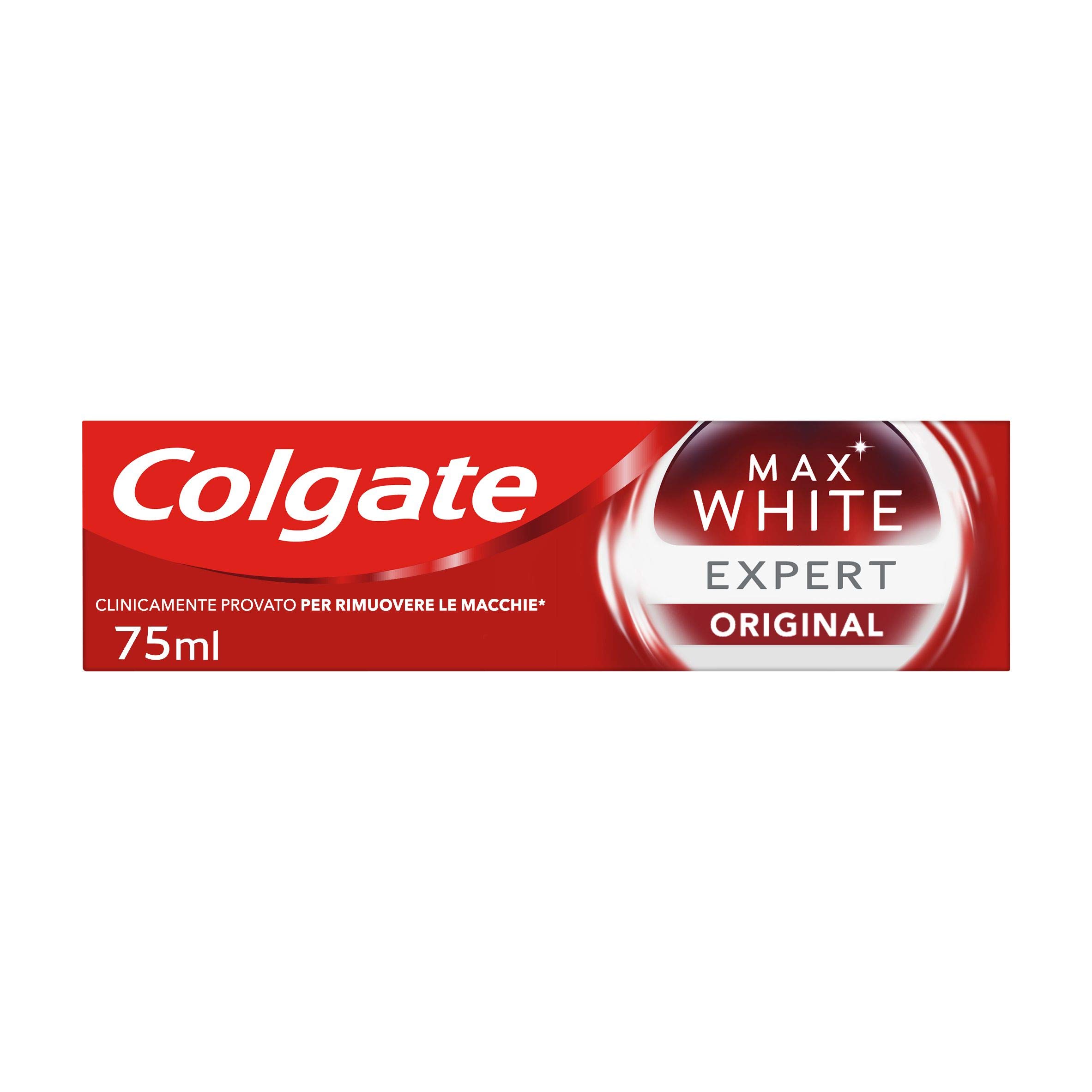Colgate Zahnpasta Max White Expert White Original 12 Packungen à 75 ml Die weißsten Zähne in 5 Tagen* I Sanfte Aufhellung I Fortschrittliche Aufhellungstechnologie I Zahnaufhellung