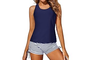 Swimsuits with Shorts for Women 2024: Chic Tankini Tops and Boy Shorts Bathing Suits