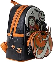 Vista 4 de Disney 100 Nightmare Before Christmas - Mini mochila que brilla en la oscuridad, Naranja, Moderno