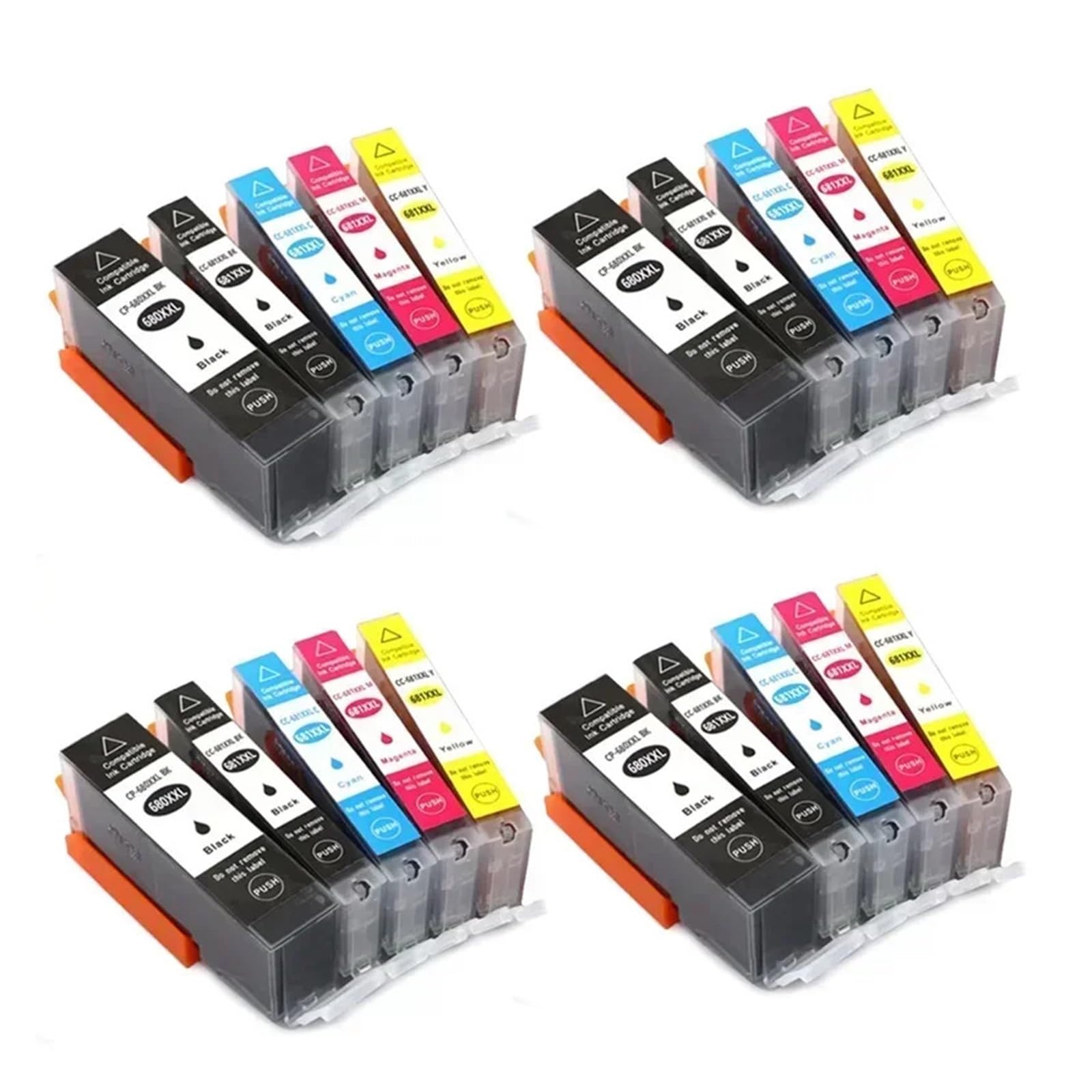 Cartucce D'inchiostro Ad Alta Resa 680XXL 681XXL Compatibili Con PIXMA Stampanti | Cartuccia d'inchiostro PGI-680XXL CLI-681XXL compatibile for PIXMA TS706 TR7560 TR8560 TS6160 TS6260(5Color 4set)