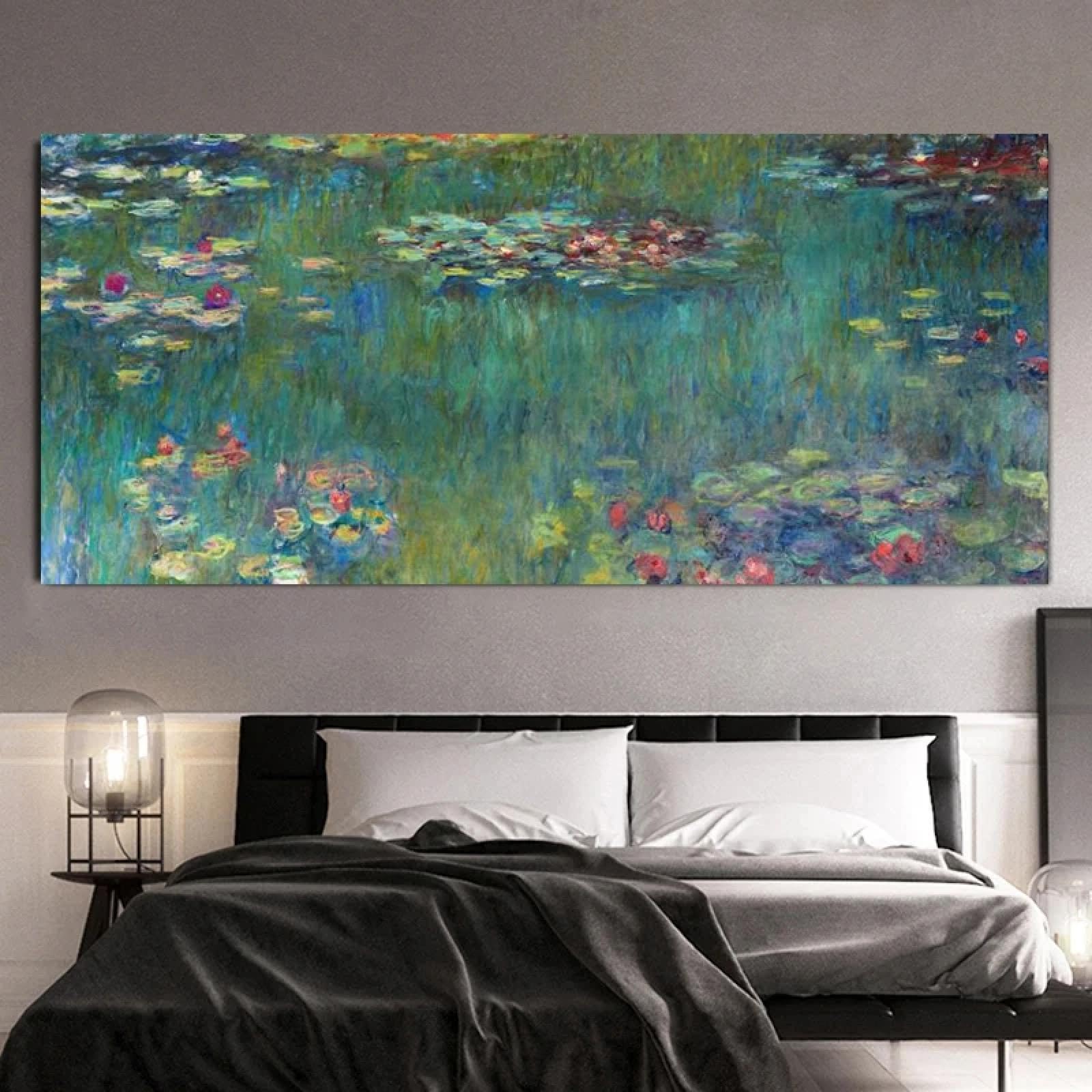 Art mural pour la decoration interieure Monet lotus sur toile - 8