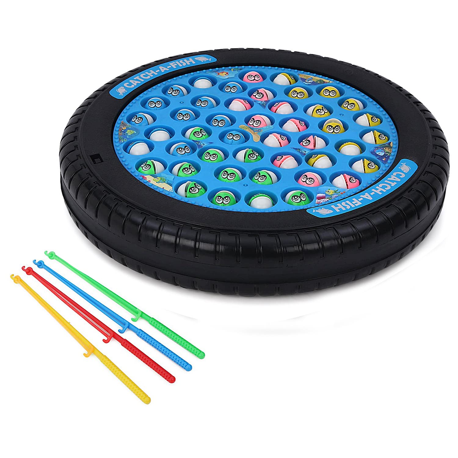 Fishing Game: 45 Fish, 4 Fishing Poles, Rotating Board, Musical Fun for Kids & Toddlers | Family Board Game, Quiet Play for 1-4 Players - Green (B0CR16GC6B) Amazon Price History, Amazon Price Tracker