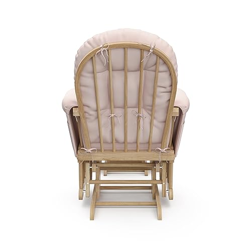 Miniatura 27 de Storkcraft Mecedora y otomana, cojín acolchado, bolsillo de almacenamiento, rodamientos de metal cerrados para un movimiento suave, fácil